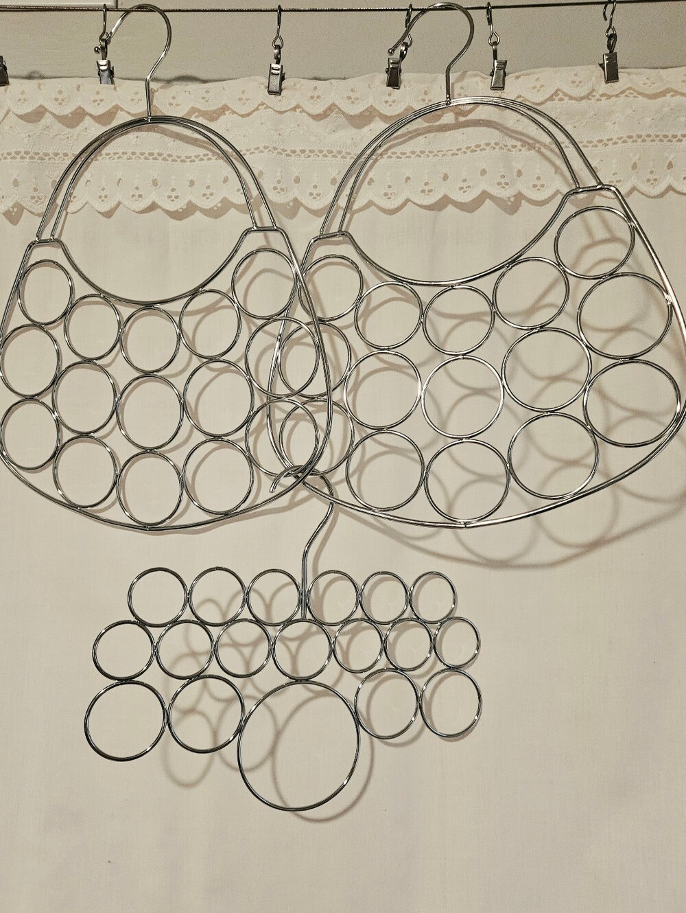 Set of three Metal accessory hangers